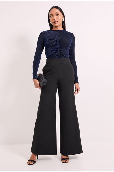 Front Seam Gauged Sparkle Top