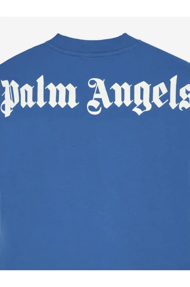 Palm Angels Boys Overlogo T-Shirt in Blue