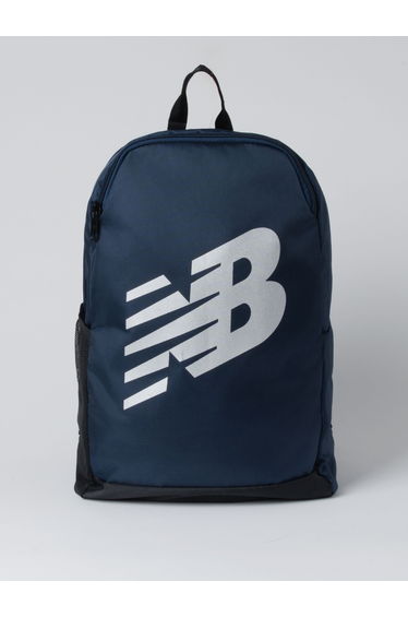 Navy Blue Logo Print Backpack