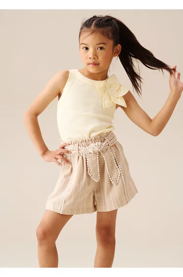 Jenna Stripe Linen Shorts