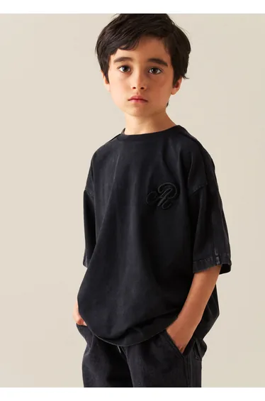 Mylo Acid Washed T-Shirt - Black