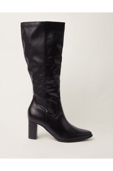Elastic Back Stretch Knee High Boots