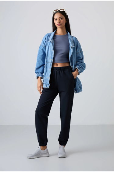 TOMMY Women's High-Waist Relaxed Fleece Joggers