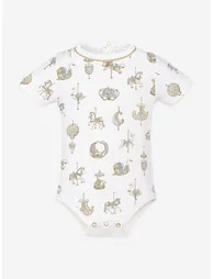 Baby Carousel Onesie in White
