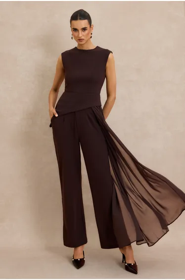 Asymmetrical Sleeveless Top & High Waist Pants Set