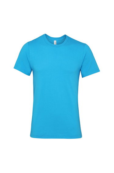 Canvas Unisex Jersey Crew Neck T-Shirt / Mens Short Sleeve T-Shirt - Aqua Blue