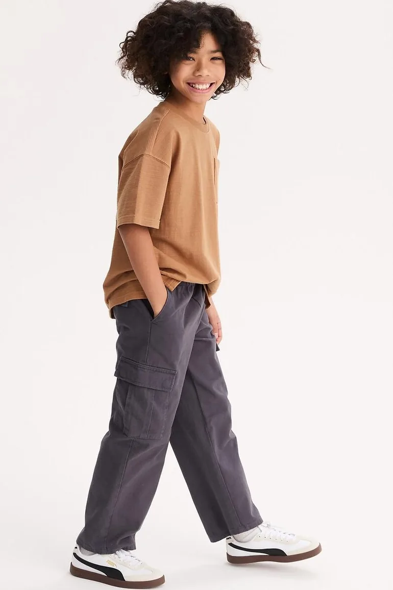 Cargo Trousers with Elasticated Waistband