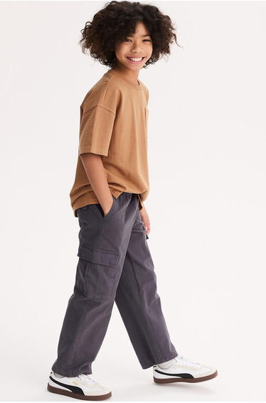 Cargo Trousers with Elasticated Waistband