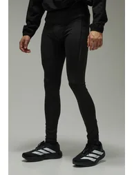 Common Pace Running Ultra Zip Hem Tights - black