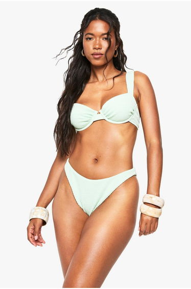 Swimwear Essentials Crinkle Bikini Brief - mint