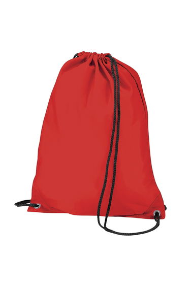 BagBase Budget Water Resistant Sports Gymsac Drawstring Bag (11L) - Red