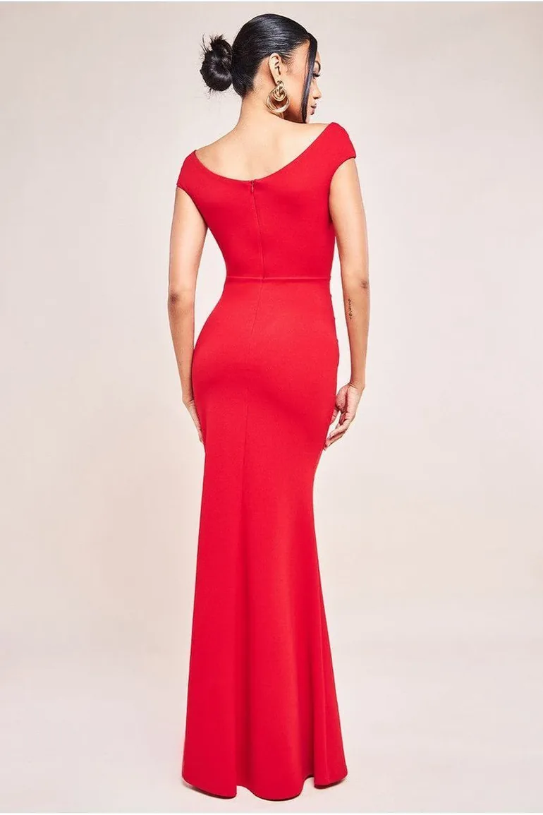 floral garden maxi dress Red Floral Garden Oasis Maxi Dress