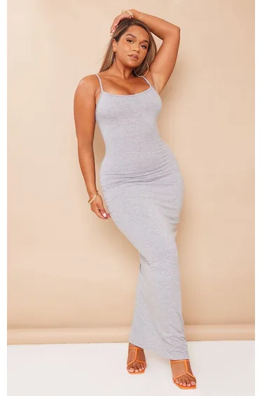 Shape Grey Marl Jersey Strappy Maxi Dress
