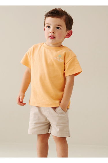 Mini Crew Printed Yellow T Shirt