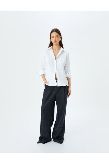 Long Sleeve Classic Collar Poplin Shirt