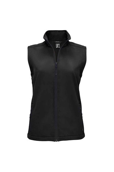 SOLS Womens/Ladies Race Softshell Gilet - Black