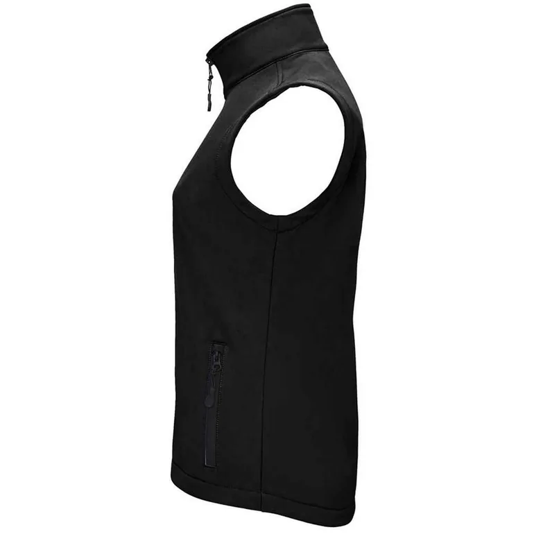 SOLS Womens/Ladies Race Softshell Gilet - Black - 1