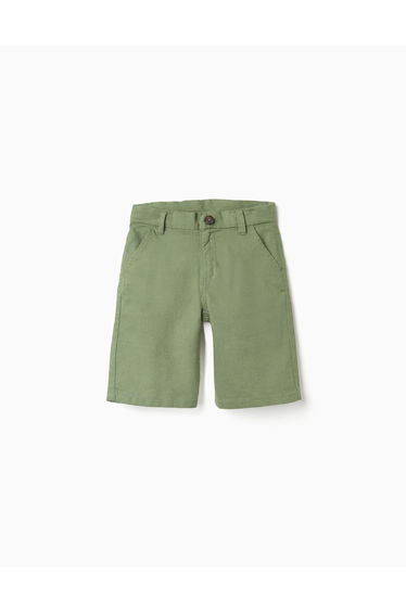 SHORTS LINEN, GREEN, 5/6