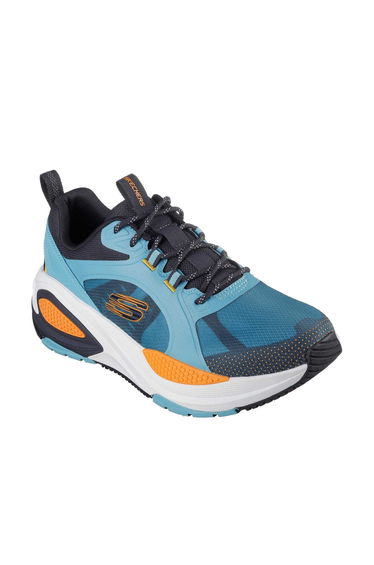 Skechers Mens Mono Mesh Trainers - Blue/Orange