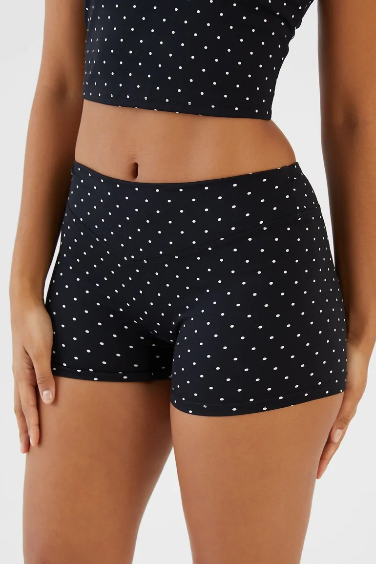 DSGN Studio Sculpt Polka Dot Mini Short - black - 2
