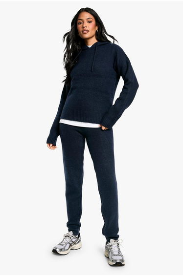 Tall Soft Knit Fine Gauge Tracksuit - navy