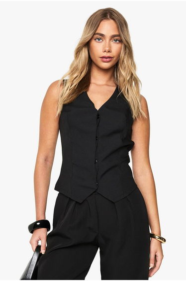 Concealed Front Seam Detail Waistcoat
