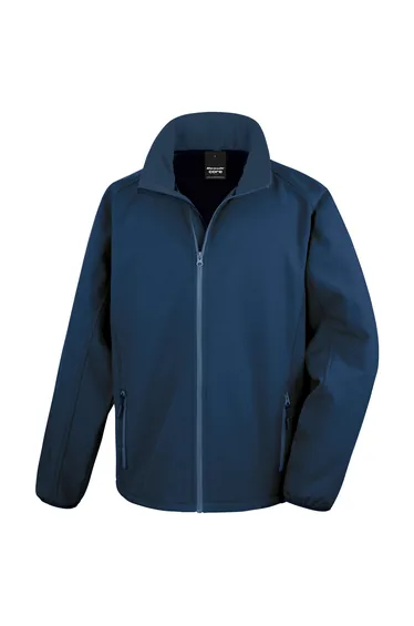 Result Core Mens Printable Soft Shell Jacket - Navy