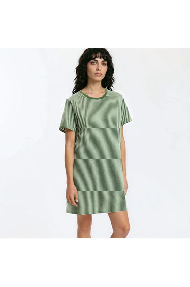 Finely Striped Cotton Jersey Nightshirt
