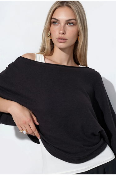 BUSEM Women's Ribbed Crew Neck Jumper