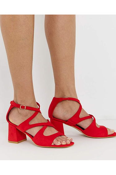 Cross Over Strappy Heel Extra Wide Fit