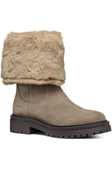 Geox Womens/Ladies D Iridea M Leather Ankle Boots - Taupe