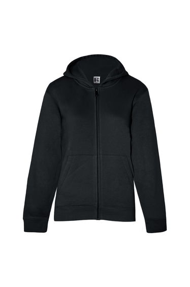 Russell Kids/Childrens Authentic Zip Hooded Sweatshirt - Black