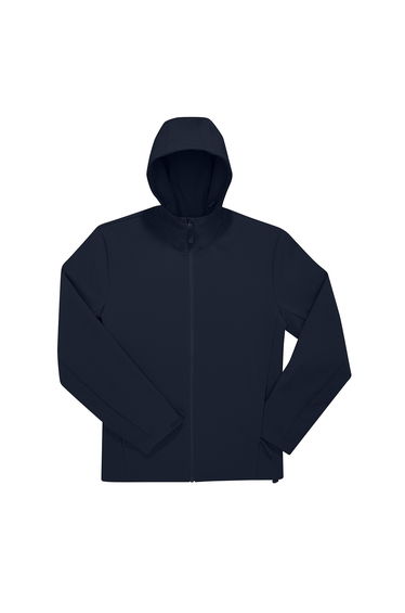 B&C Unisex Adult Reset 3 Layer Hooded Soft Shell Jacket - Navy