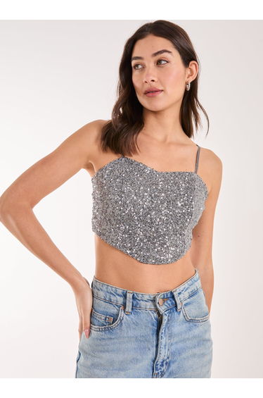 Sequin Corset Top