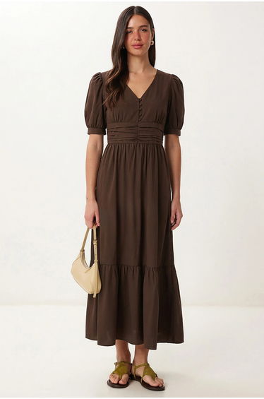 ISTANBUL Women's Cotton-blend Poplin Maxi Dress