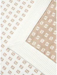 Fendi Baby Cotton Blanket in Beige - 2