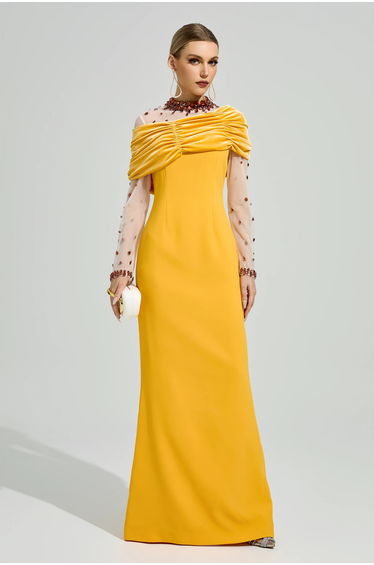 Gaudi Yellow Diamond Formal Dress