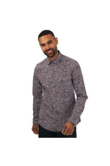 Men's Calvin Klein Slim Stretch Shirt in Red