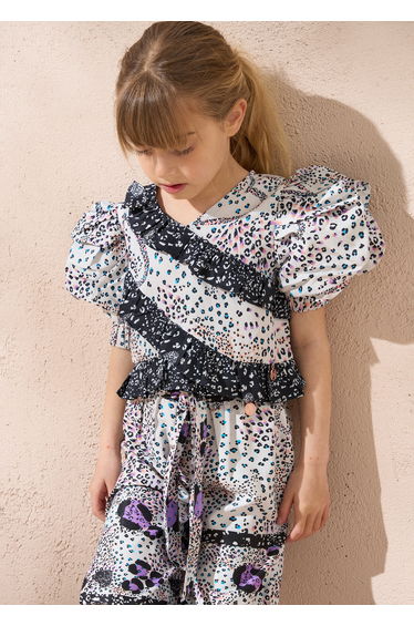 Estelle Multi Frill Print Top