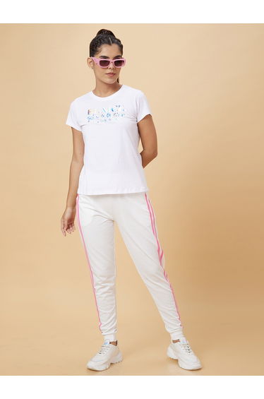 Striped Regular Fit Side Stripes High-Rise Trousers