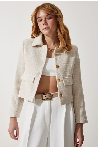 Jacket - Ecru - Regular fit