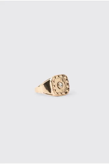 Gold Diamante Ring - gold