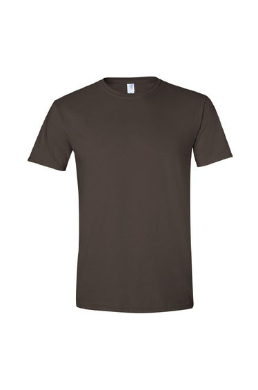 Gildan Mens Short Sleeve Soft-Style T-Shirt - Dark Chocolate