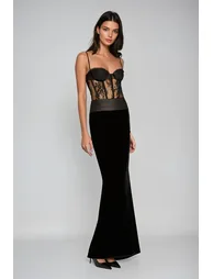 Camillus Lace Corset Maxi Dress - 2