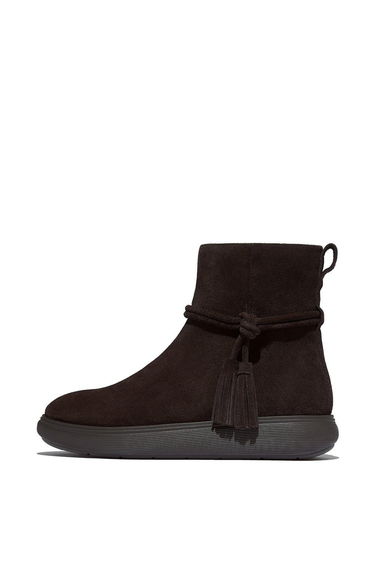 Iq-Comff Tassel Suede Short Boots Choclate Brown