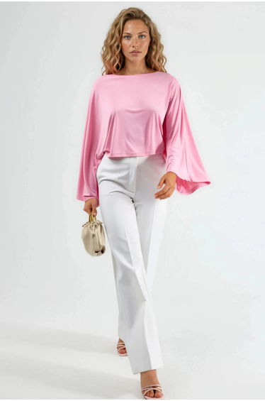 BUSEM Loose Fit Boat Neck Blouse