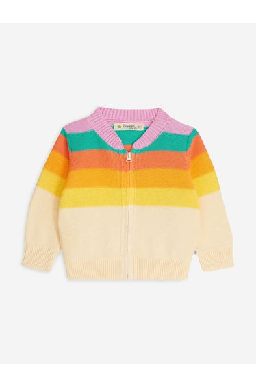 Barnacle - Rainbow Pink Stripe Cardigan