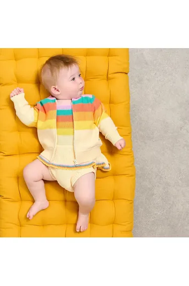 Barnacle - Rainbow Pink Stripe Cardigan