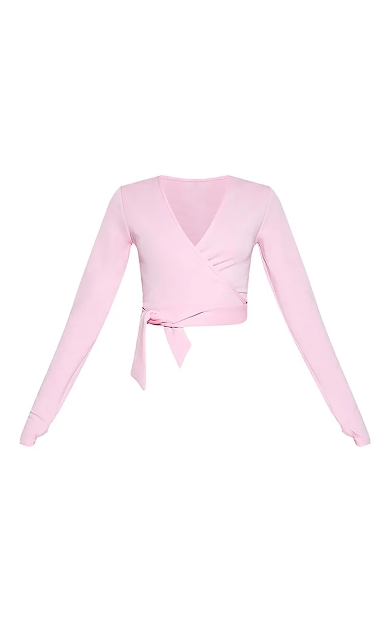 Pink Super Soft Wrap Top - 4