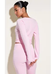 Pink Super Soft Wrap Top - 1